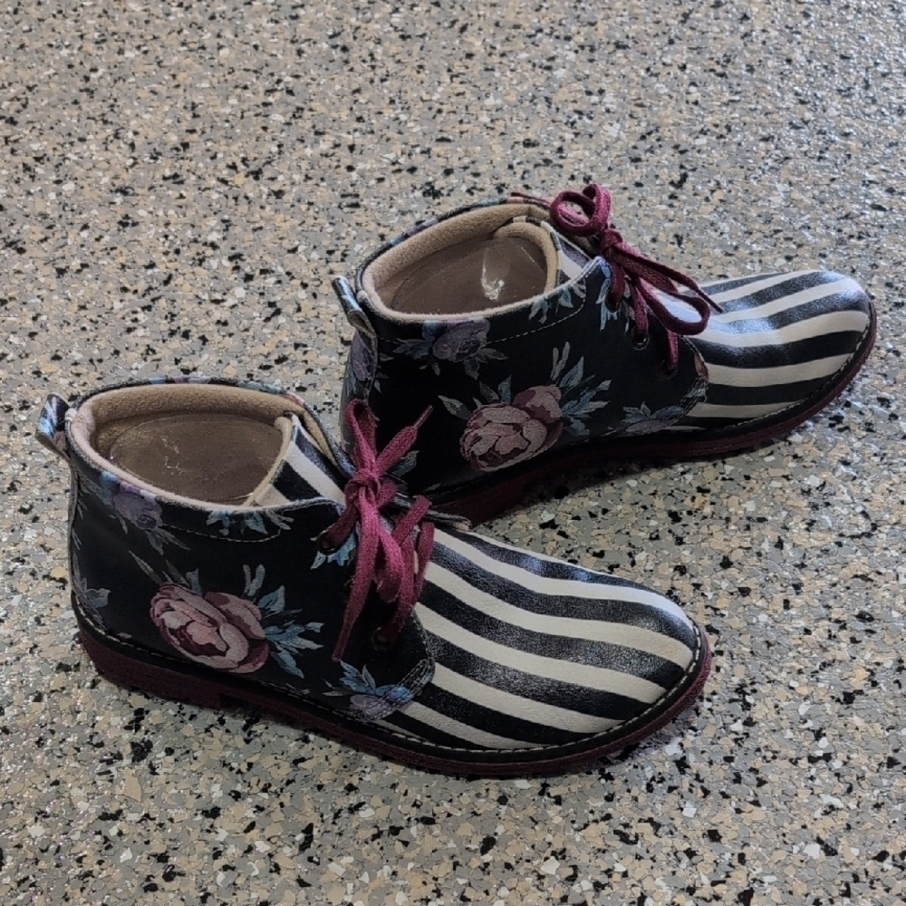 Neefs Floral/Striped Ankle Boots